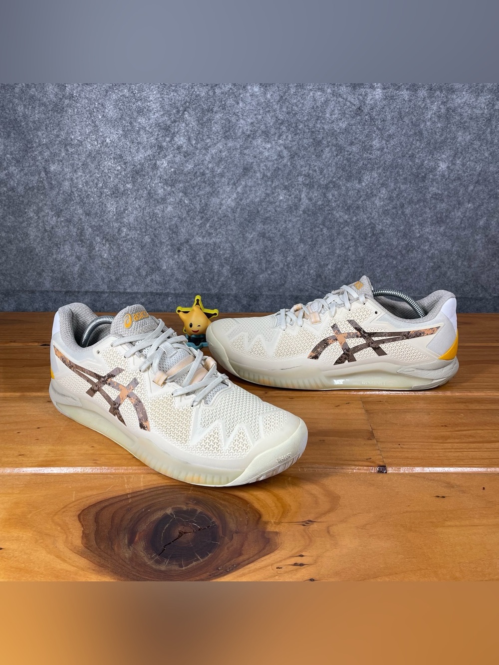 ASICS Gel Resolution 8 Womens Size 12 Earth Day Tennis Shoes NO INSOLES 1042A163